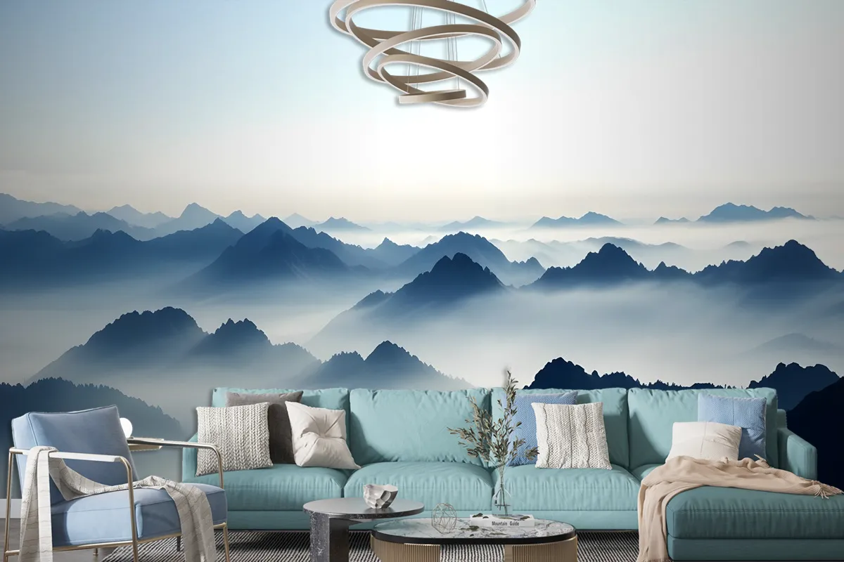 Misty Mountain Landscape Fog Wallpaper Mural