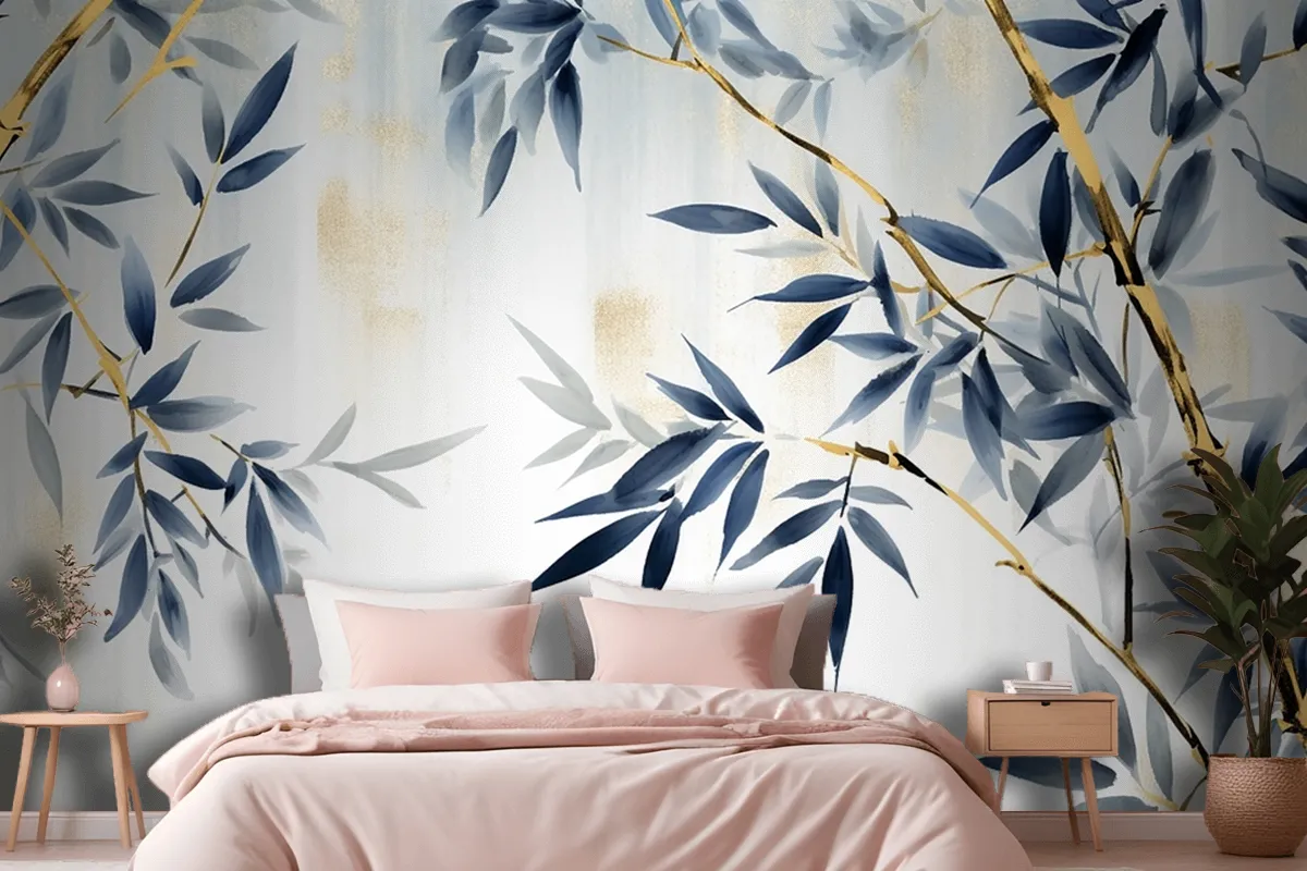 Modern Abstract Art Watercolor Floral Wallpaper Mural