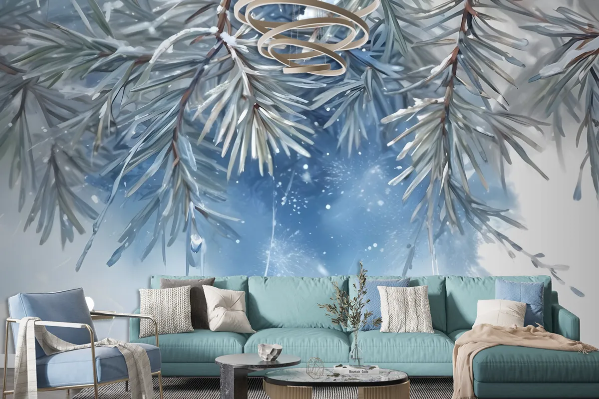 Nordic Style Tropical Leaves Wallpaper Mural