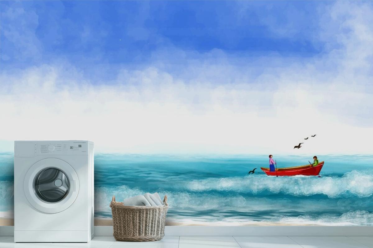 Sea Waves World Ocean Day Background Wallpaper Mural