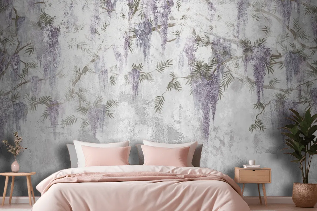 Texture Shabby Background On Branches Wallpaper Mural