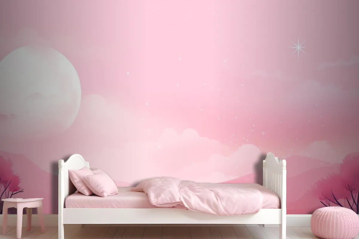 The Moon Is In The Sky Wallpaper Mural