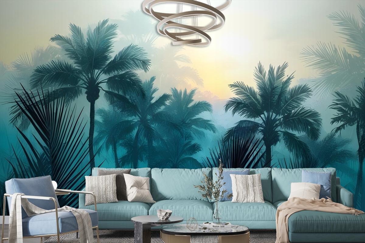 Tropical Palm Forest Wallpaper Mural