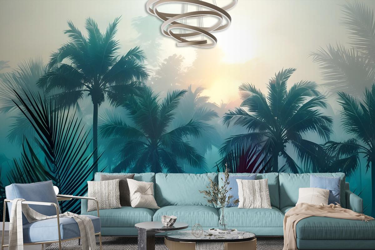 Tropical Palm Forest Wallpaper Mural