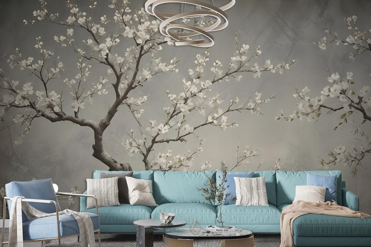 Vintage Dark Blossom Wallpaper Mural