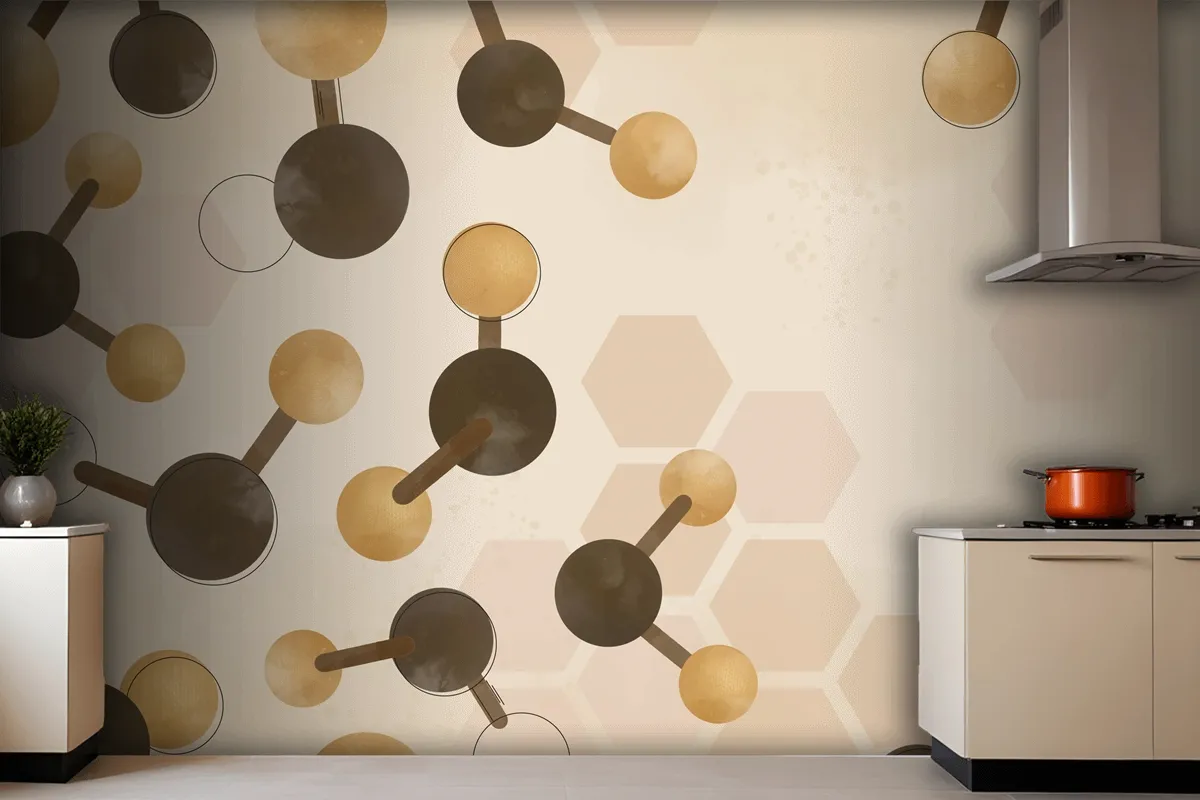 Vintage Science Background Kitchen Wallpaper Mural