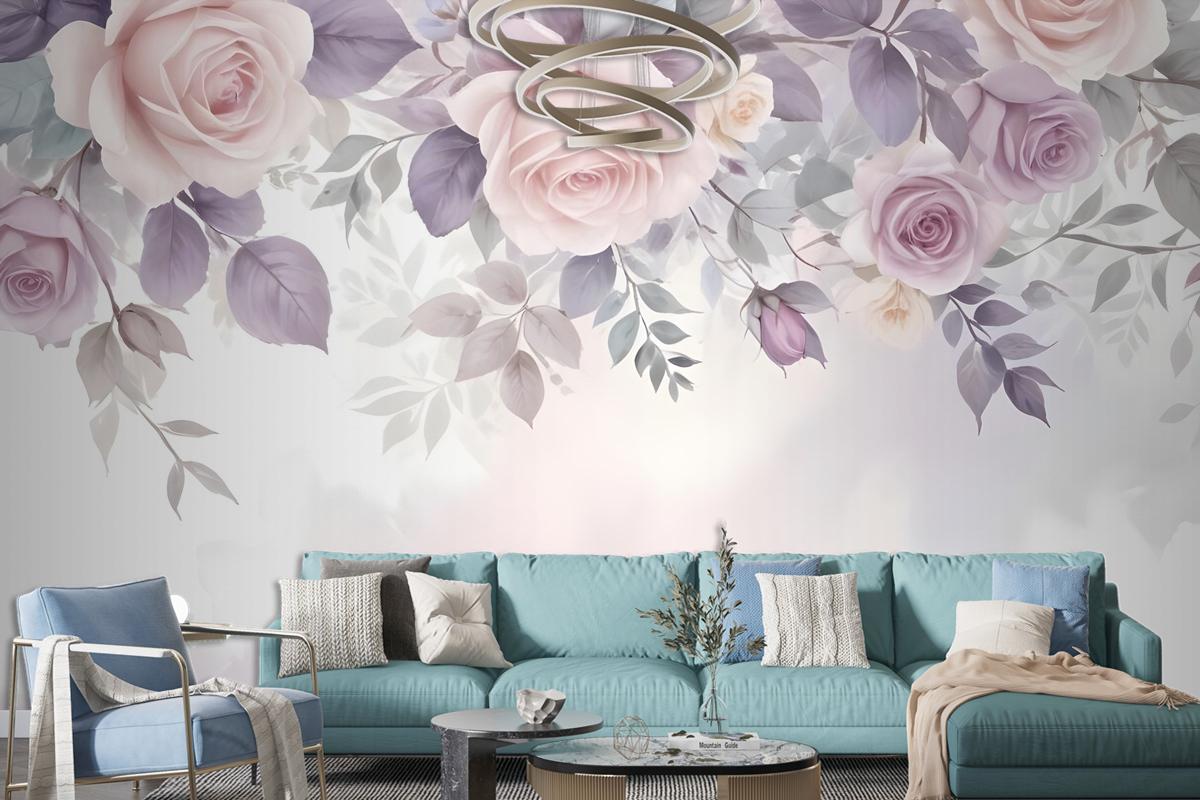 Vintage Vine Floral Wallpaper Mural