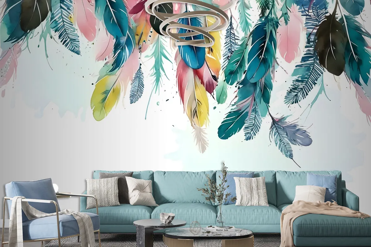 Watercolor Banana Leaf Wallpaper Mural