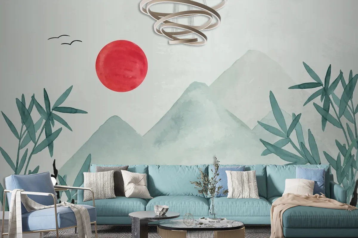 Watercolor Chinese Style Wallpaper Mural