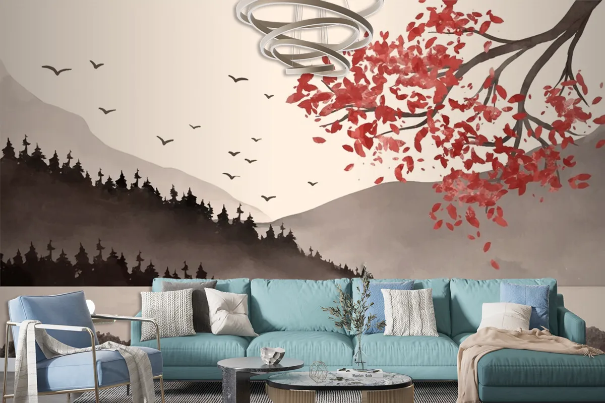 Watercolor Chinese Style Wallpaper Mural