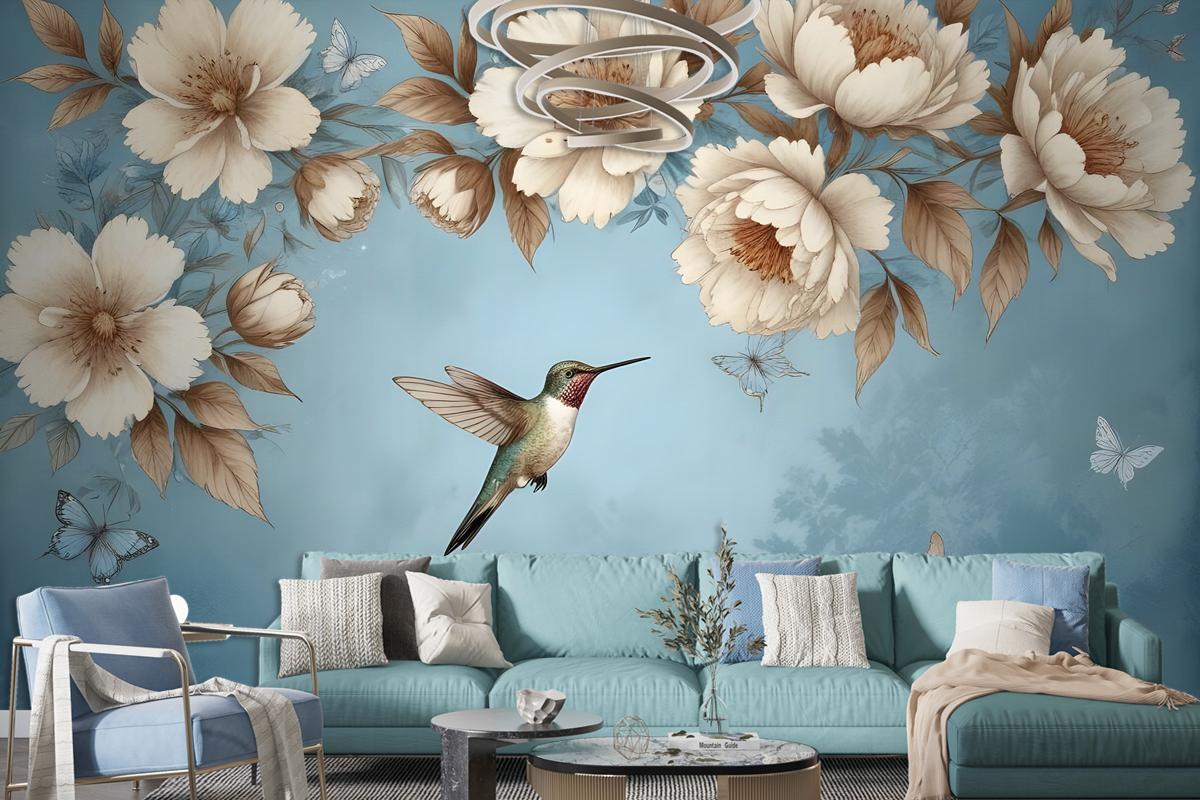 Watercolor Floral Pastel Flower Wallpaper Mural