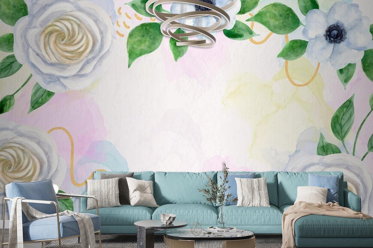 Watercolor Natural Background Wallpaper Mural