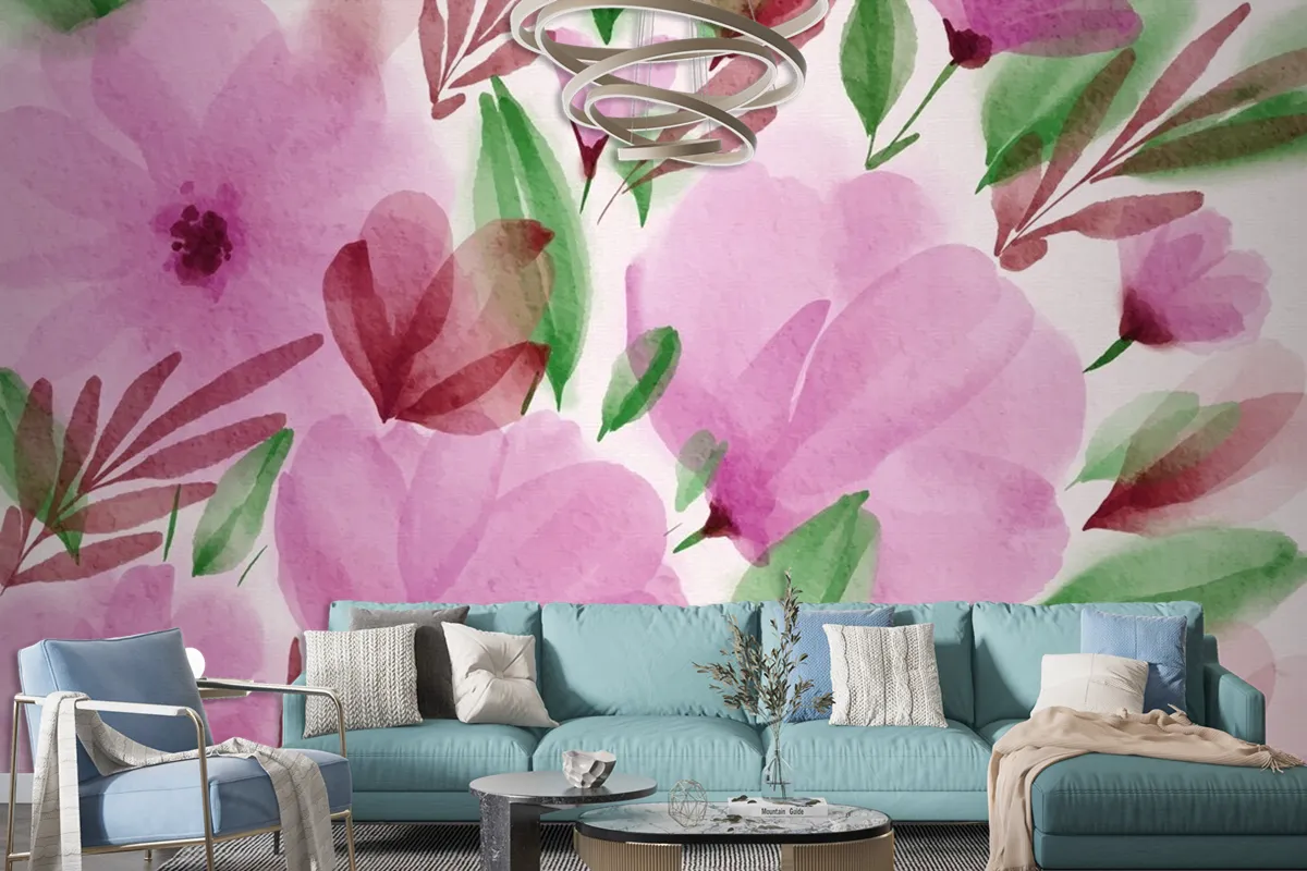 Watercolor Spring Wallpaper Mural