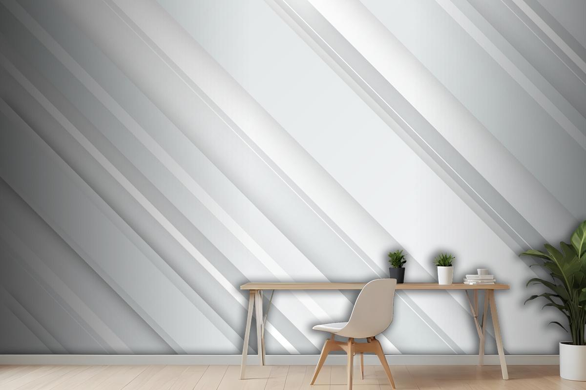 White Abstract Background Wallpaper Mural