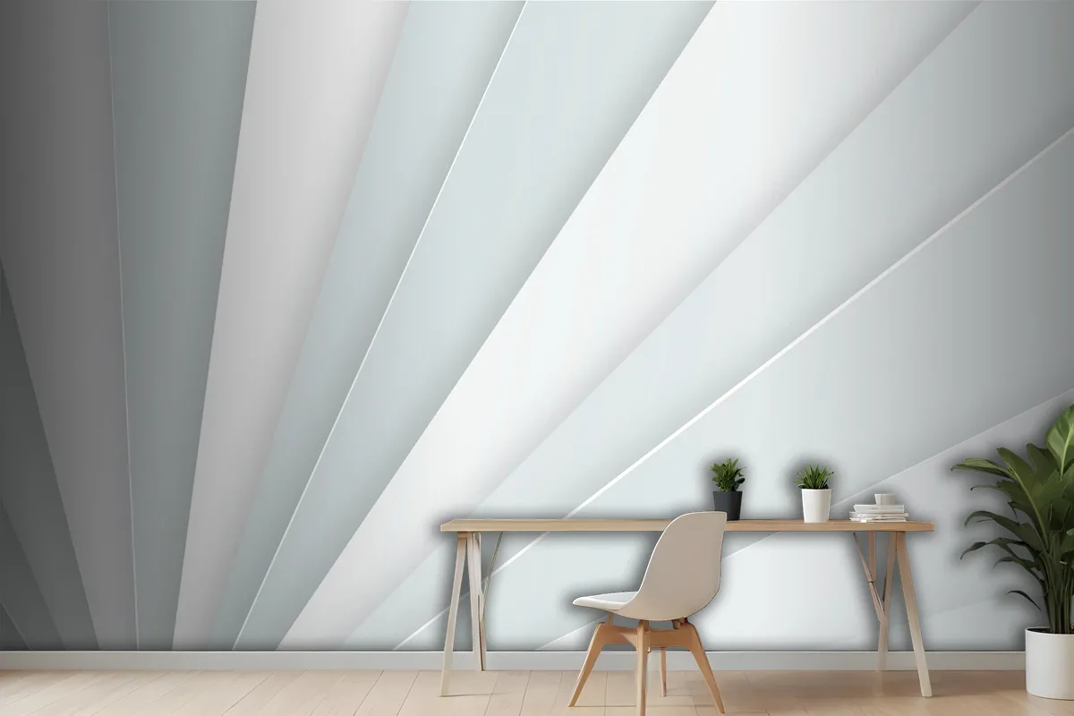 White Abstract Background Office Wallpaper Mural