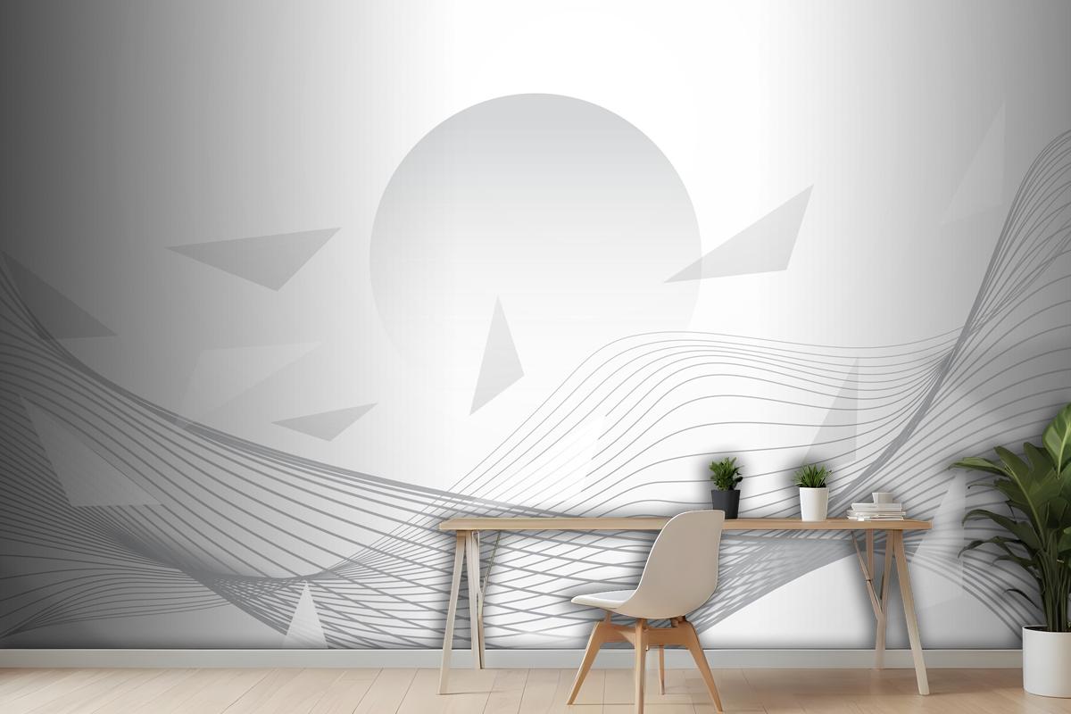 White Abstract Background Theme Wallpaper Mural