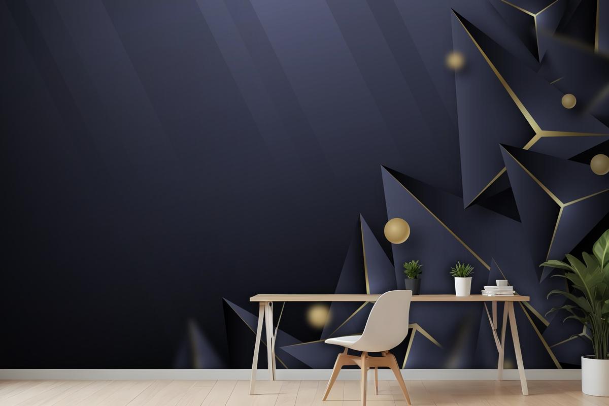 Realistic Polygonal Office Wallpaper Mural