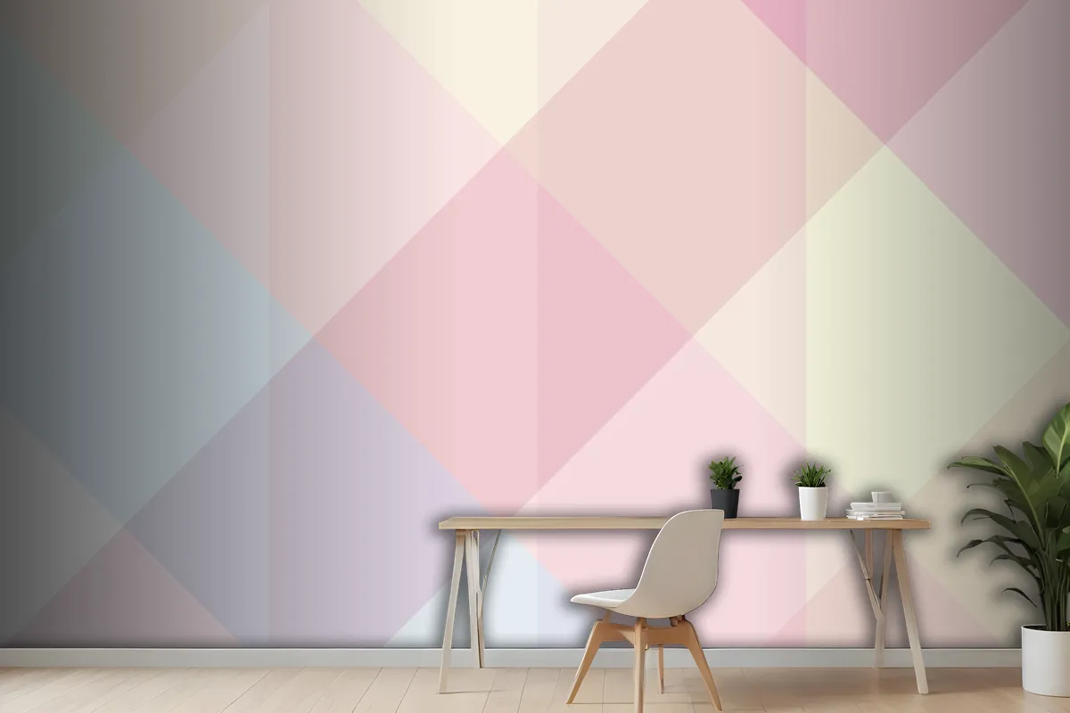 Line With Various Shapes And Colours Different Colored Backdrops Wallpaper Mural