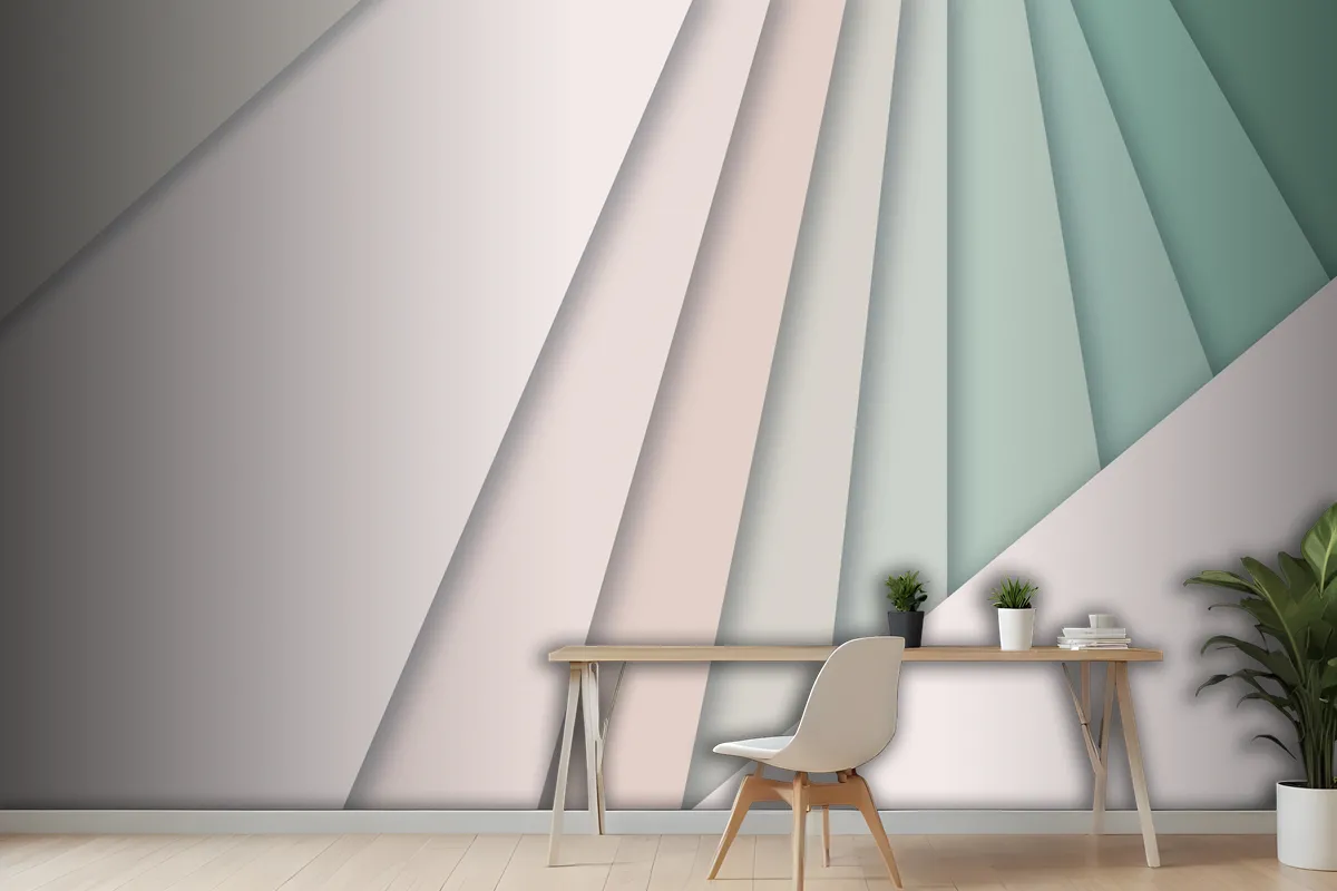 Paper Style Abstract Wallpaper Mural