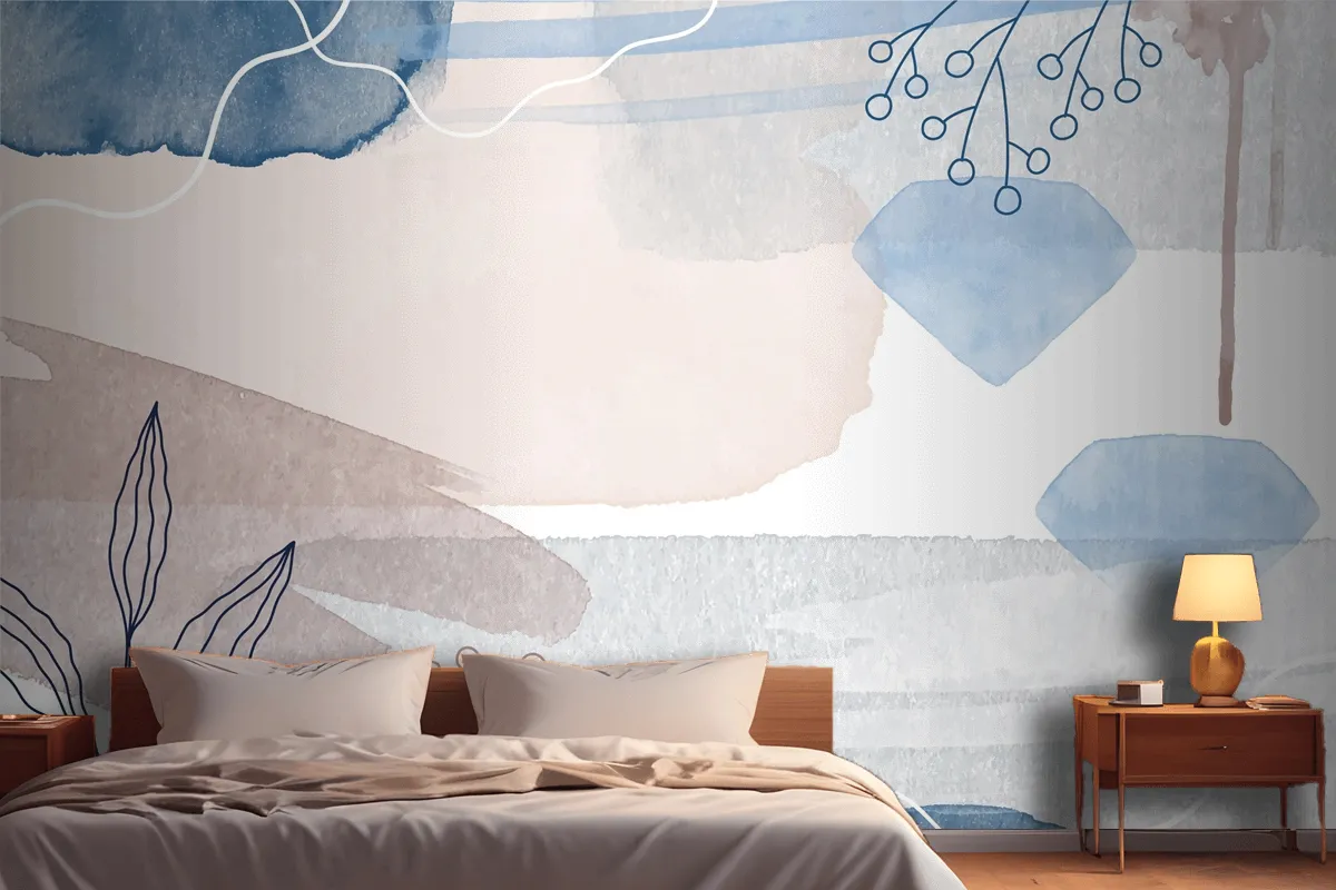 Abstract Watercolor Background Wallpaper Mural