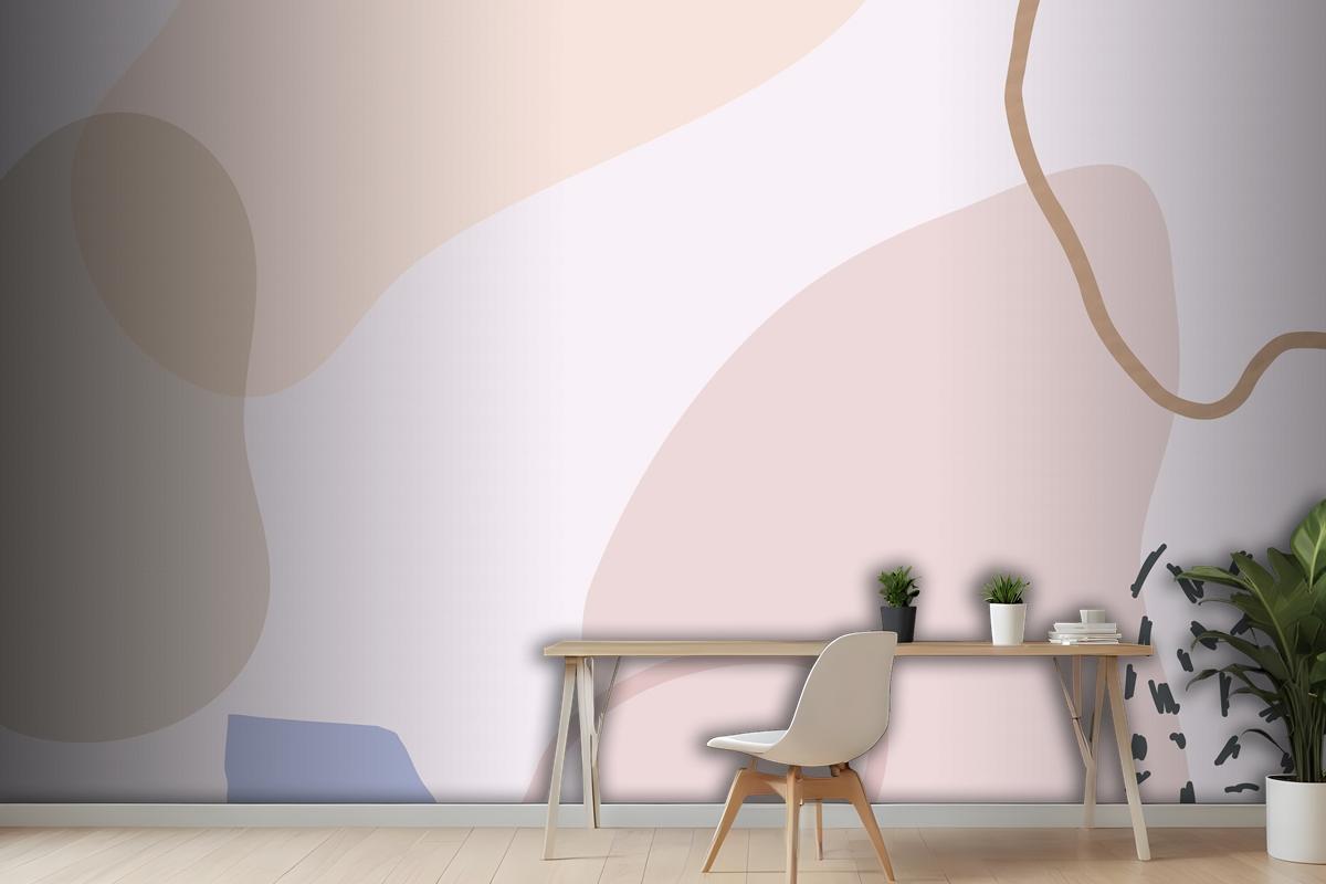 Aesthetic Pastel Abstract Background Wallpaper Mural