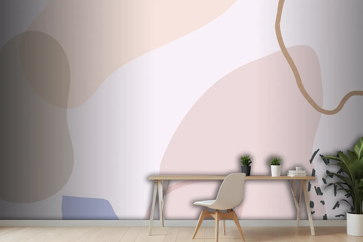 Aesthetic Pastel Abstract Background Wallpaper Mural