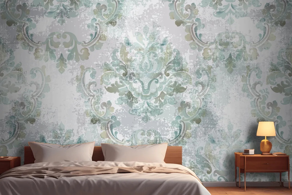 Baroque Texture Pattern Bedroom Wallpaper Mural