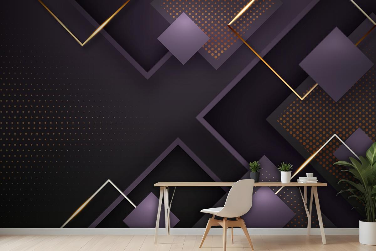 Realistic Elegant Geometric Shapes Background Wallpaper Mural