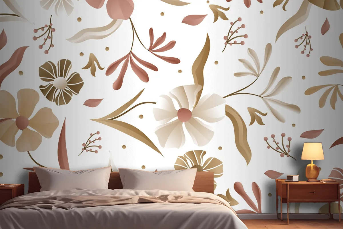 Gradient Monochromatic Pattern Wallpaper Mural