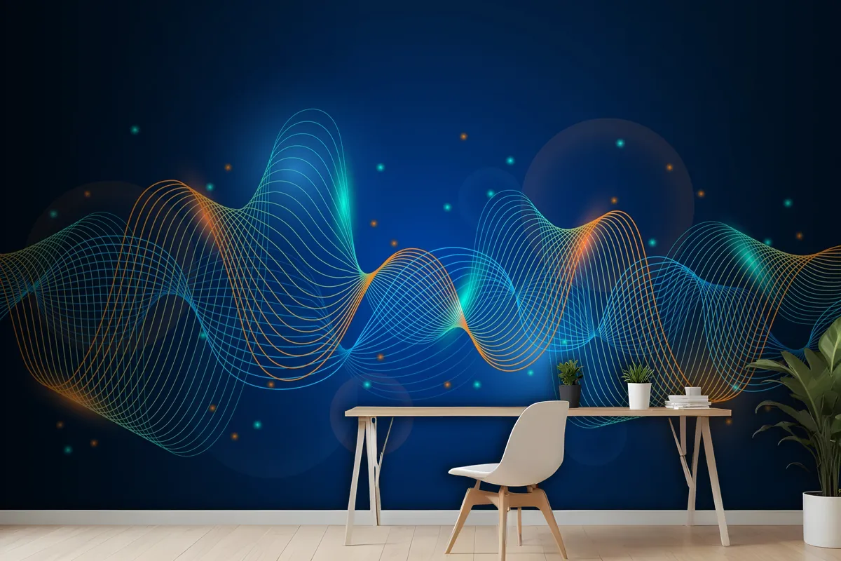 Colorful Equalizer Wave Wallpaper Mural 