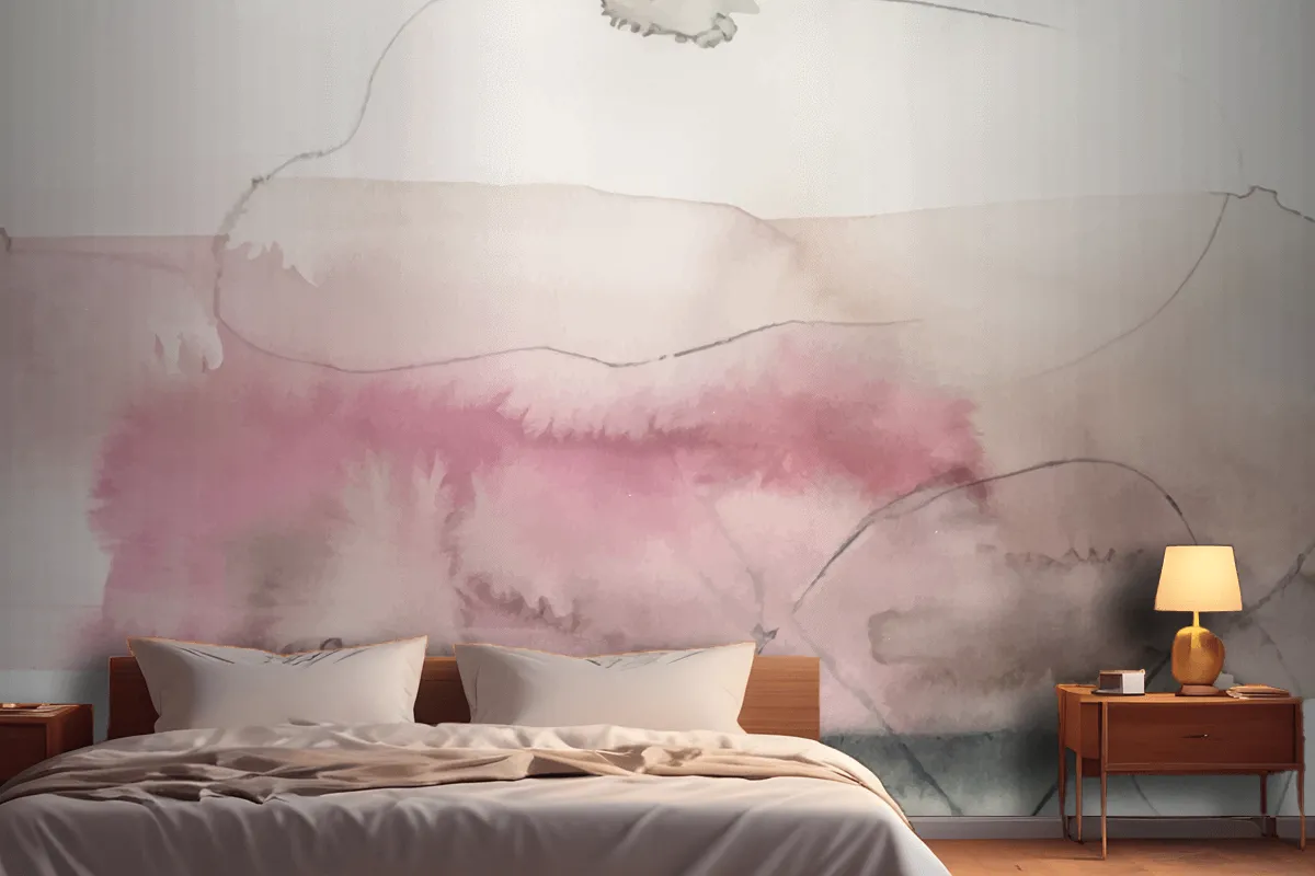 Soft Watercolor Splash Stain Background Wallpaper Mural