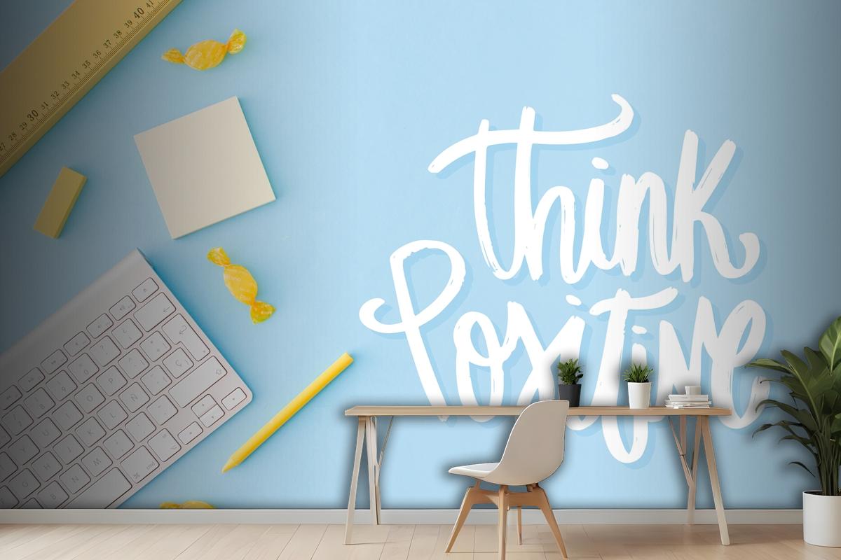 Lettering Style With Photo Wallpaper Mural