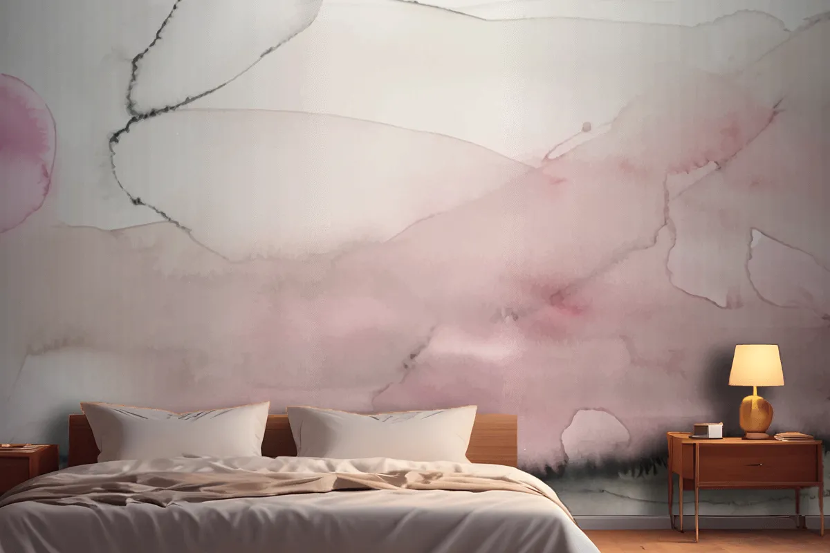 Soft Watercolor Splash Stain Background Wallpaper Mural