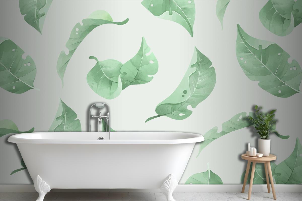 Tropical Background With Vegetation Wallpaper Mural