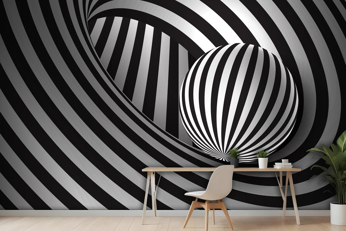 Psychedelic Optical Illusion Background Wallpaper Mural