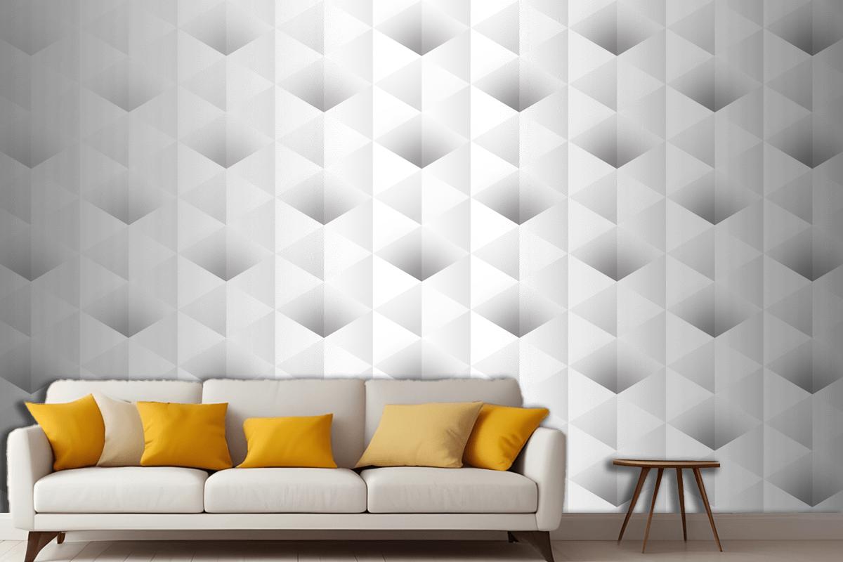 Abstract 3D Paper Style Living Room Wallpaper Mural