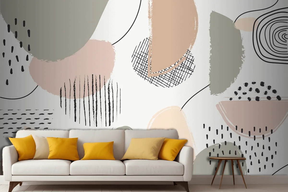 Abstract Pastel Background Concept Living Room Wallpaper Mural