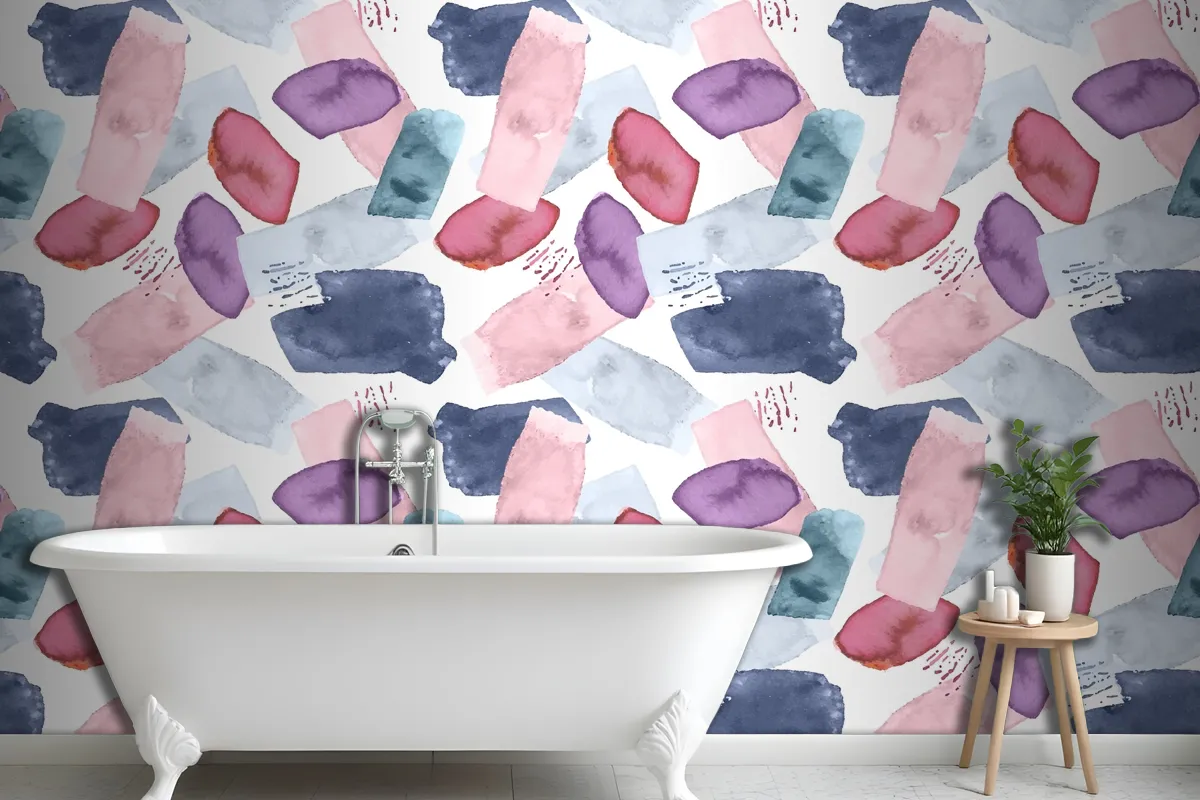 Abstract Watercolor Pattern Wallpaper Mural