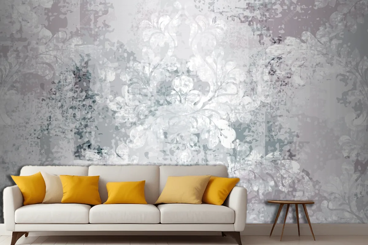 Baroque Texture Pattern Living Room Wallpaper