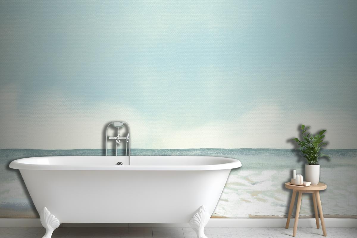 Beach Background Color Pencil Wallpaper Mural