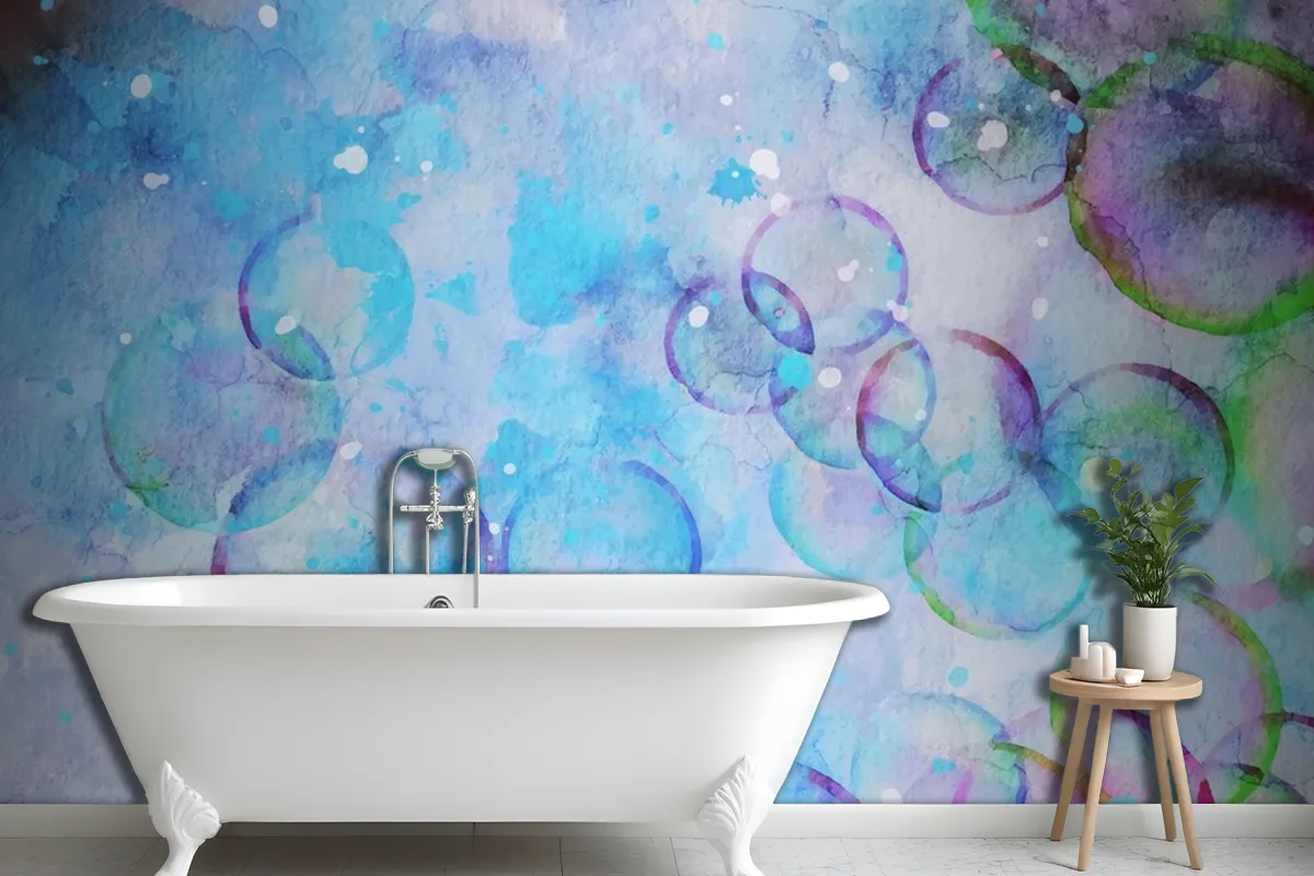 Bubble Watercolor Artwork Wallpaper Mural