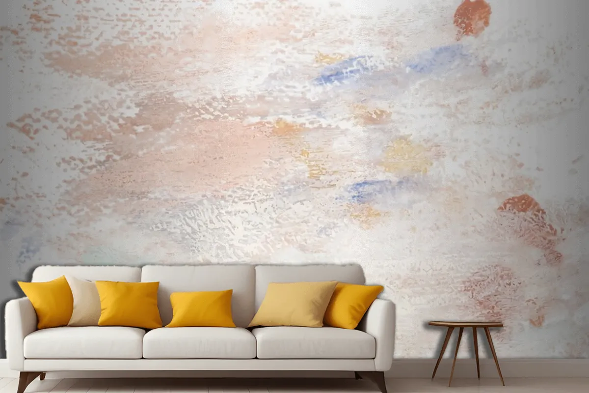 Earth Tone Paint On A Canvas Living Room Wallpaper