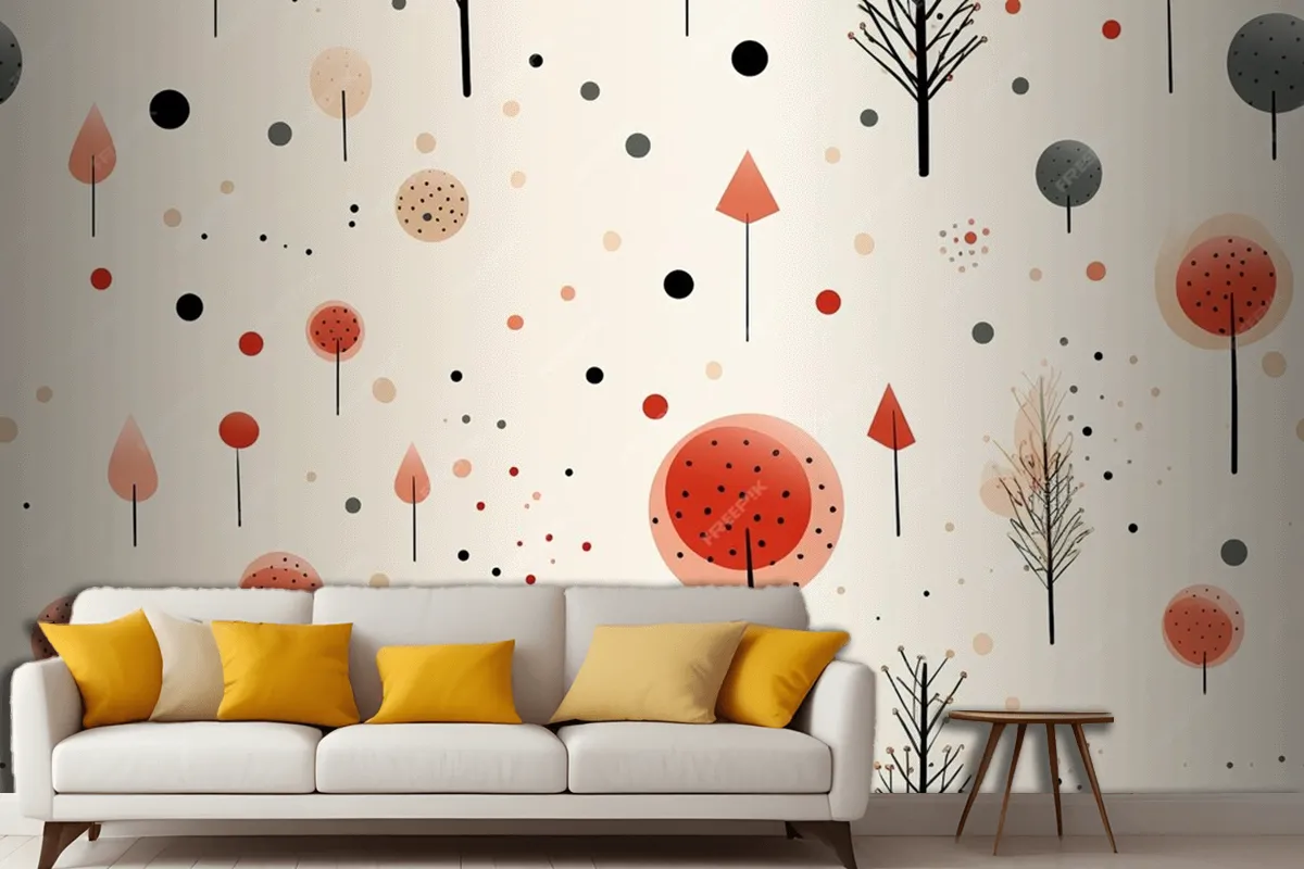 Floral Pattern Design Printing Textile Living Room Wallpaper Mural