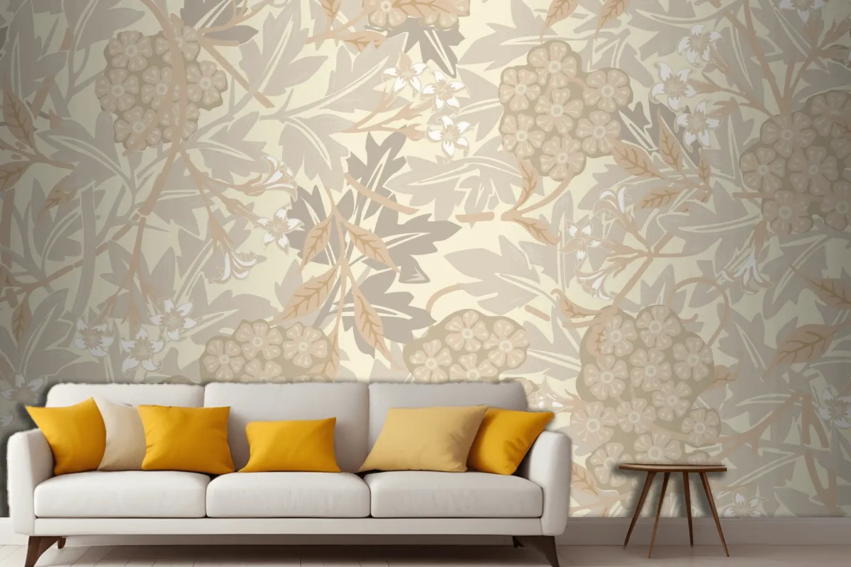 Floral Pattern Design Wallpaper Mural