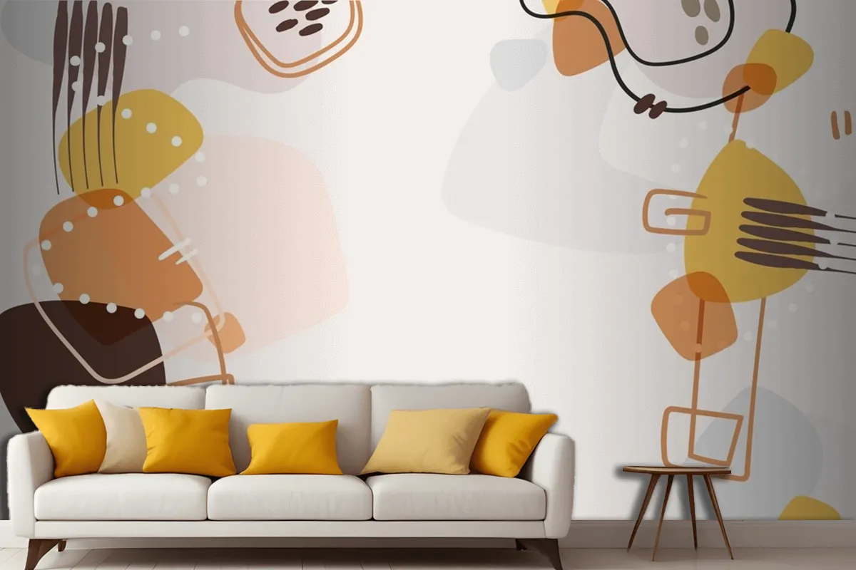 Hand Drawn Abstract Doodle Background Wallpaper Mural