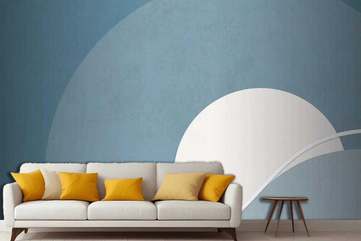 Retro Color Moon Landscape Minimalist Vintage Poster Style Living Room Wallpaper Mural