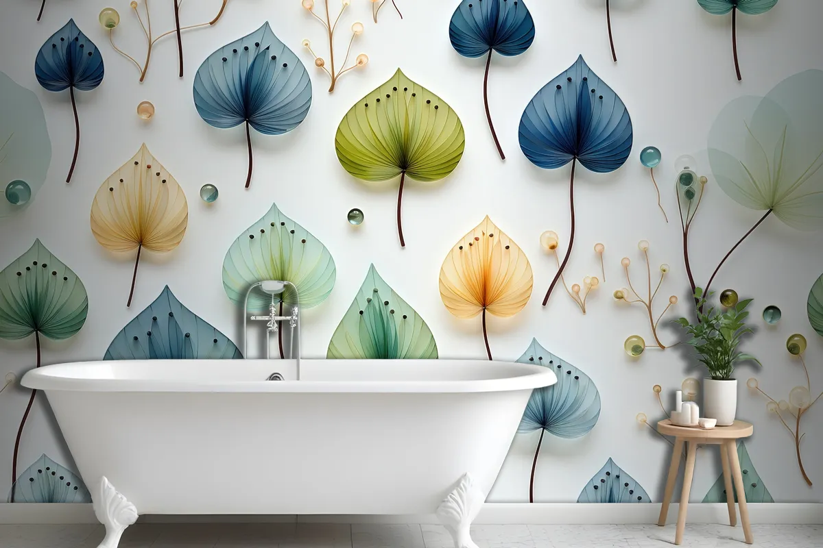 Seamless Floral Pattern Colorful Flower Pattern Bathroom Wallpaper Mural