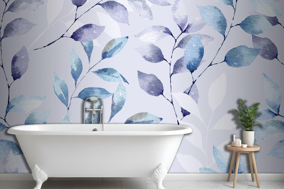 Seamless Pattern Of Leaf Abstract Wallpaper Mural