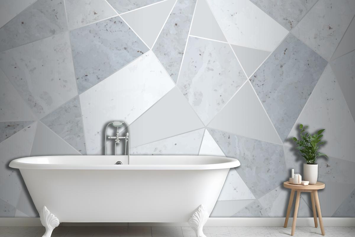 Simple Gray Triangular Background Wallpaper Mural