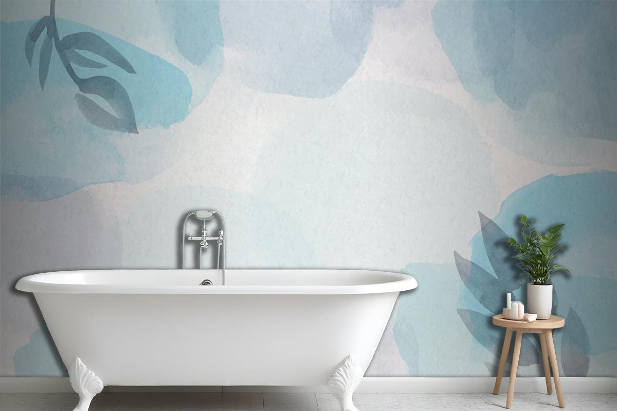 Watercolor Abstract Bathroom Wallpaper Mural